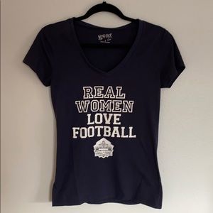 Navy football v neck